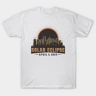 Solar Eclipse 2024 - City Silhouette T-Shirt